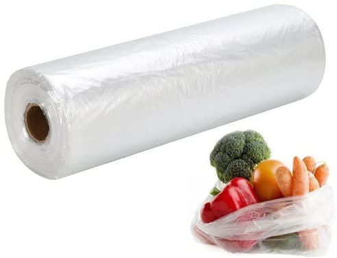 JKG® Lot de 400 rouleaux de sacs alimentaires et sandwichs en plastique transparent pour tous les types de conservation des aliments pour réfrigérateur congélateur 18 cm x 20 cm