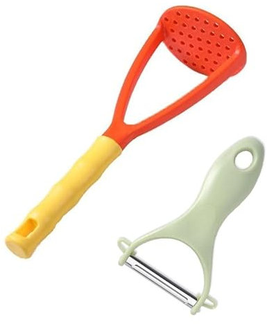 YLWX Passapatate Passapatate Purè Di Verdure, Manico Antiscivolo Passata Di Pomodoro Fragole, Set Di Attrezzi Da Cucina Professionali (Color : Arancia)
