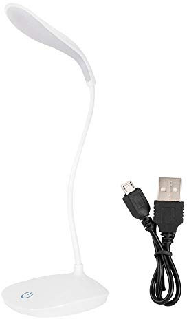 Kuuleyn Lampada da ufficio, lampada a LED per camera da letto, lampada da lettura notturna con interruttore a sfioramento dimmerabile con luce da scrivania a LED flessibile USB