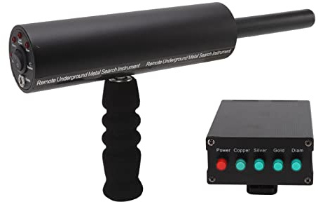 AKS - Detector de metales, 800 m de largo alcance, 14 m de profundidad, profesional, recargable, buscador de metales subterráneo de alta sensibilidad para oro, plata, cobre, piedras preciosas (negro)