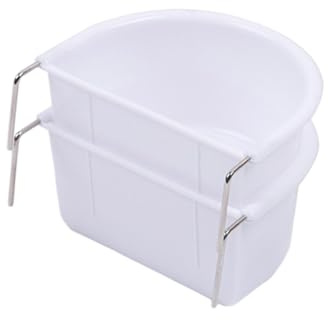 ＫＬＫＣＭＳ 2Pcs Bird Feeding Dish Sturdy Hanging Feeding Bowl Easy to Install Bird Food Tray Bird Cage Accessories for Conures Lovebirds, 10.9cmx9.8cmx5.4cm, Optional