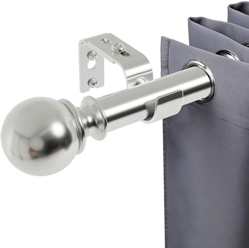 Curtain Pole Curtain Rails And Fittings Curtain Rod Curtain Poles For Eyelet Curtains Curtain Poles With Brackets And Fittings Set For Living Room & Outdoor 70-176cm