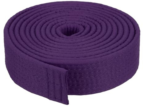 PATIKIL Taekwondo färgat rankningsbälte 4 cm x 9,8 m 3 m, polyester kampsport judo karate bälte för tränarundervisning, lila