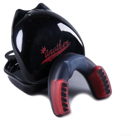 Protège-dents de boxe pour enfant en EVA pour la sécurité des dents pendant les activités sportives (S, noir et rouge)