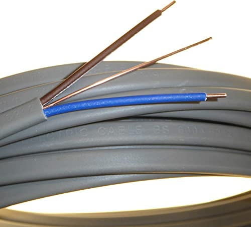 1.5mm Twin & Earth Cable 25m – 6242Y Grey PVC Electrical Wire – PVC Insulated & Sheathed, House Wiring, Lighting Circuits, Domestic & Commercial Installation
