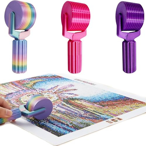 Srvauyea 3 PCS Diamond Art Roller Tools,Diamond Painting Roller Tool,10.5 x 4 x 2.8 cm Art Craft Rollers,for Diamond Painting Kits,DIY Handmade Craft Lover Gifts.