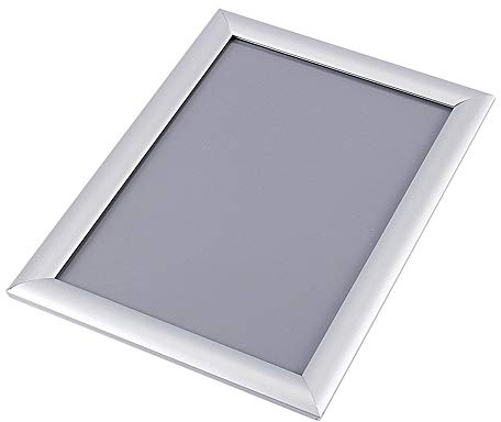 Mimdixy Snap in alluminio A4, cornice per foto, porta poster, clip, display, bacheca da parete, cartello anti-copertura, per espositori pubblicitari al dettaglio, cornice bacheca