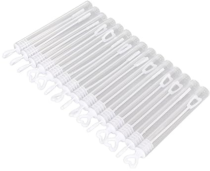 Headerbs Varita de Burbujas de 50 Piezas, Juego de Varitas de Burbujas Transparentes Ligeras para Bodas, Fiestas, Aniversarios, Actividades Divertidas