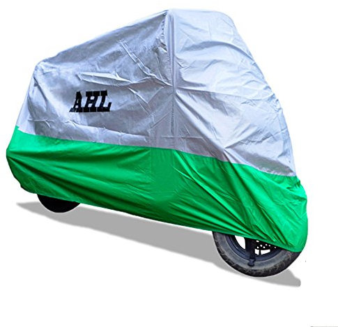 AHL Motocicletta Telo Coprimoto Impermeabile Antipolvere Anti UV Traspirante per Esterni Durante Tutto l'anno (Verde L)