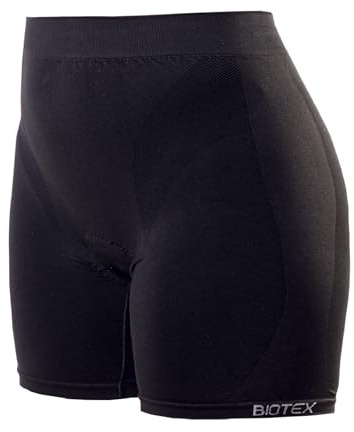 BIOTEX Culotte Panty con Fondello da Donna per Ciclismo e Mountain Bike, Intimo Tecnico Sportivo, Nero, Taglia II (M/L)