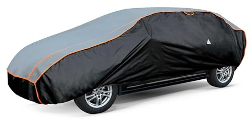 WALSER Hagelschutz Abdeckplane - Auto Abdeckung für Vollgarage, Größe 3 - Anthrazit-Schwarz, 100% Polyester
