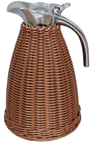 Rostfritt stål kaffe termisk kanna, dubbelväggig vakuuminsualterad kanna, rotting termisk kanna, för förvaring av varma och kalla drycker som te, juice och kaffe, håller kaffe vatten och te (färg: