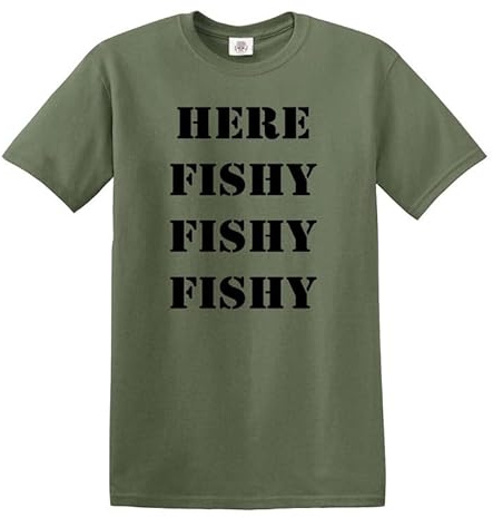 DAD fiske legend t-shirt rolig gåva fiskare karp sportfiskare fiskeutrustning topp, Här Fishy Fishy, 4XL