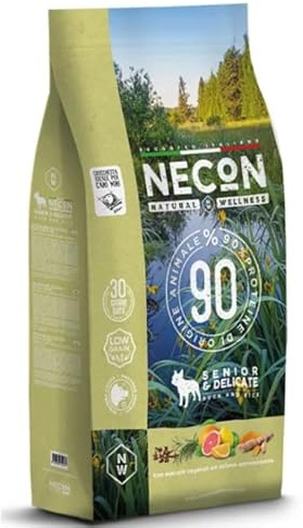 Necon Natural Wellness Cibo Secco per Cani Senior e Delicati, Anatra e Riso, 2 kg