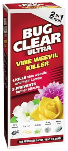 Ultra Vine Weevil Killer 480ml – Concentrated Insecticide for Effective Control of Vine Weevils in Pots and Borders, Protects Ornamental Plants and Shrubs with Long-Lasting Systemic Action – Pack of 1