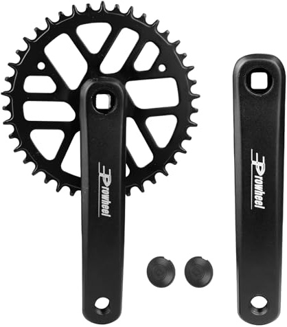 WEEROCK Prowheel 42T Mountain Bike Crankset 1 Piece/Single 42T Chainring Crank Set with 170mm Arm for Bicycle MTB, Compatible with 6/7/8/9/10 Speeds Freewheel