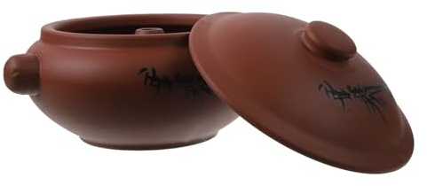 HIAKDOFT Olla De Estofado De Cerámica 350 Ml Multicolor, Cazuela Para Guisar y Olla De Vapor Doméstica, Apta Para Cocinar Al Vapor y Estofados, Adecuado Para Uso Casero