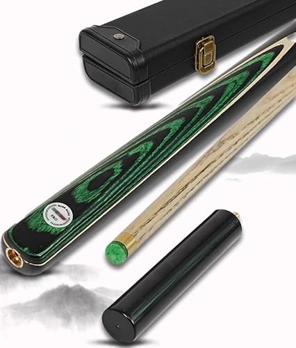 Generisch 57 Billardqueue mit Verlängerung und Koffer, 3/4-gegliederter Billardstock, handgefertigter Snookerqueue, 10,2 mm Spitze, 19 oz