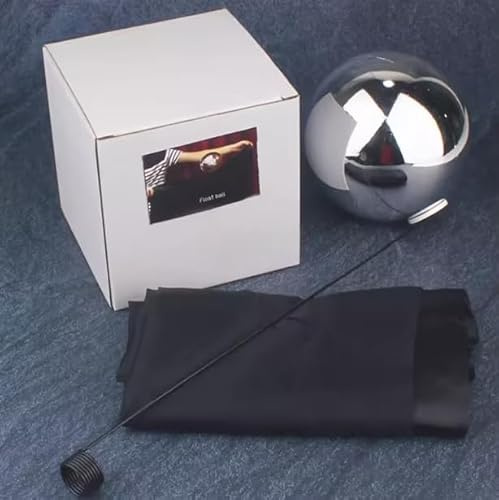 CEVILIA Floating Zombie Ball Trick – Anti-Gravity Visual Illusion with Silk Foulard | Magician’s Stage Prop, Classic Floating Sphere (Silver, 12cm)