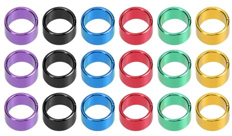 MINAOLULUS Bague la Patte en Aluminium Multicolore pour Pigeons, Perruches et Perroquets – Lot de 18 Anneaux de Repérage pour Volaille, Outil de Distinction Pratique et Couleur Aléatoire