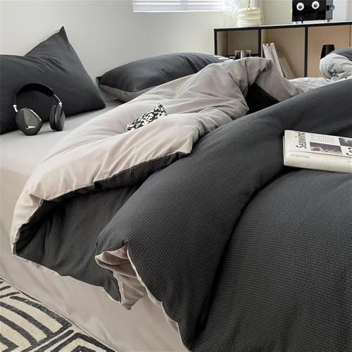 Bubble Cotton Bedding Sets Washed Cotton Breathable Skin Friendly Comforter Cover Sets Jacquard Single Bed Linens,7,1.8m 4pcs Set