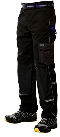 Goodyear Pantalones de protección para la rodilla con bolsillo multiherramienta, para trabajo, reflectantes, color negro, 30 W x 31 L