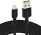 Kabel USB-A - Lightning 1.2m mit LED-Beleuchtung Ladekabel Schwarz Green Cell Schnellladekabel für Apple iPhone 14 13 12 11 SE Pro Max X XR XS Max 8 7 Plus 6 6S 5 5C 5S Plus | iPad Air/Pro/Mini | iPod