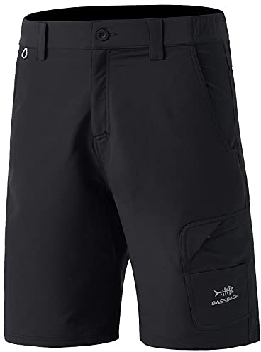 Bassdash FP01M 10.5 ”Pantalones Cortos de Carga de Pesca para Hombre de Secado rápido UPF 50+ Resistente al Agua