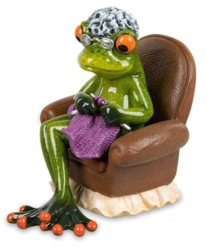 Udo Bremen Dekofigur Frosch Oma in Sessel