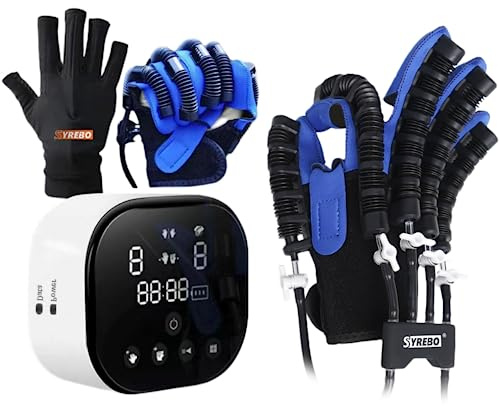 syrebo Guantes de Robot de Rehabilitación de Manos, Dispositivo de Rehabilitación de dedo de auto Entrenamiento del Modelo E10, Equipo Funcional de Recuperación de Trazo de Mano