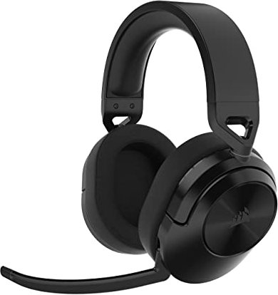 CORSAIR HS55 WIRELESS CORE Leichtes Gaming Headset - Omnidirektionales Mikrofon - Neodym-Treiber - Bis zu 50 ft Reichweite - iCUE-Kompatibel - PC, PS5, PS4, Nintendo Switch - Carbon