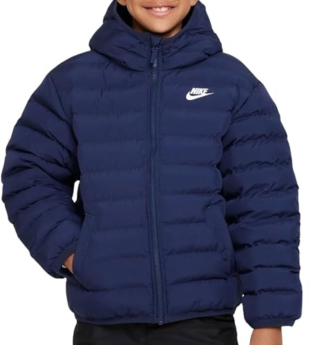 NIKE Unisex Kinder Low Synfl Hd Jacke, Midnight Navy/Midnight Navy/White, 128-140 EU