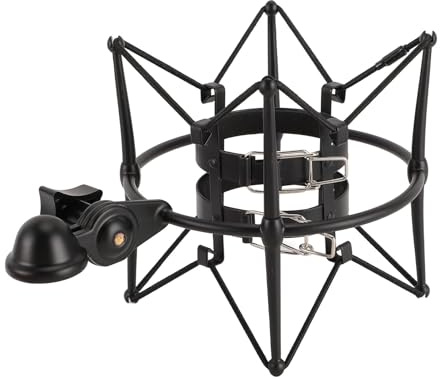 Support de Microphone Anti-vibrations, Clip de Support de Suspension Anti-vibrations pour Microphone de Diamètre 60 Mm, Support de Clip de Micro à Haute Isolation, Support de