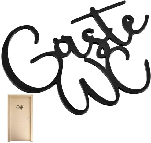 PlsMupn Señales de Baños, Baño Señal Autoadhesivos, Signo Placa de Puerta WC, Carteles para Puertas de WC, Senal para Puerta Aesos - Signo Baño Unisex - Cafetería Restaurante Hote - 19*15cm - Alemán