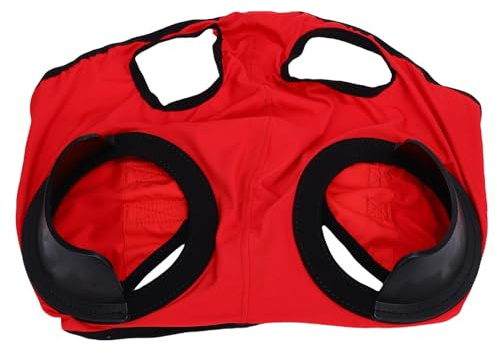 Fdit Copertura per gli Occhi per Cavalli da Corsa, Maschera per la Mosca elasticità Colore Rosso, Migliorando le Prestazioni dei Cavalli Nelle Competizioni e Sessioni di Allenamento