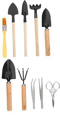 Milisten 10 Pièces Outils de Jardinage Ergonomiques pour Plantes Kit Pratique de Cultivation de Fleurs et Accessoires de Plantation pour Intérieurs et Extérieurs
