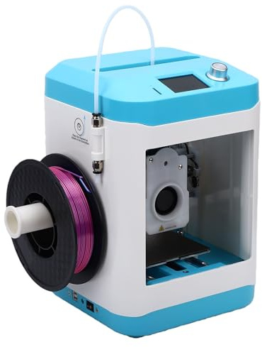 Emoshayoga Mini 3D-skrivare Förmonterad för Barn Nybörjare med Automatisk Utjämning Kompakt Storlek 3,94x4,33x3,94 (#1)