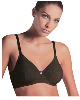 Laura Biagiotti Reggiseno Sfoderato con Ferretto Art. Laura 90225 Coppa C (4, Nero)
