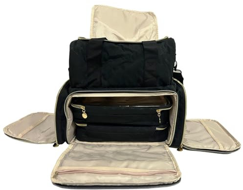 L'organisateur Vernis À Ongles Sac Rangement Vernis à Ongle pour 48 Bouteilles (15 ML - 0,5 FL.oz) et Lampe UV Sèche Ongles, Grand Sac pour Vernis à Ongles, Sac Rangement pour Outil
