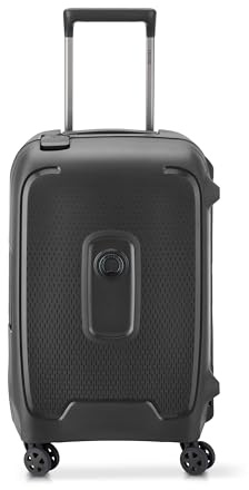 DELSEY Paris - MONCEY - Valise Cabine Rigide Matière Recyclée et Recyclable - 55x35x25 cm - 38 litres - S - Noir