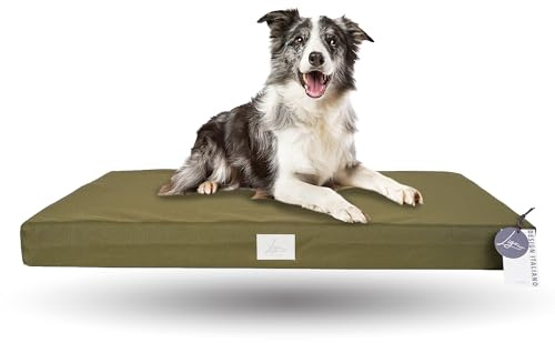 Ligo Maya - Letto per cani con rivestimento rimovibile, materassino Cane, Materasso cuccia cuscino per Cani lavabile (XL: 120 x 71 cm, Verde Oliva)
