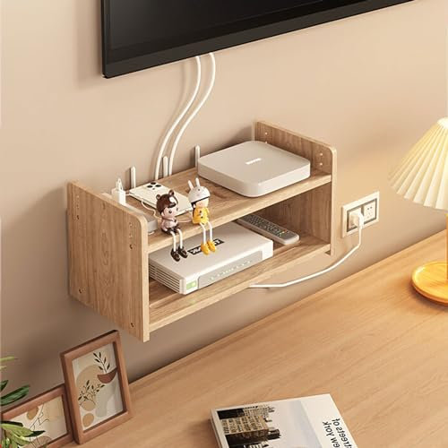 WiFi Router Set-top box CD DVD Gaming Hylla Vägguttag förvaringsbox Väggmonterad TV Hylla Flytande hylla Vägg Hylla TV Stativ TV Konsol TV Väggenhet Dekor Hylla TV Fäste