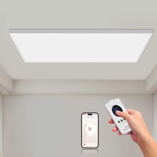 Hocosyme Chauffage Infrarouge 800 Watts Avec Plafond Avec un Contrôle Intelligent, lointain suspendu à économie d'énergie - Contrôle par Application Wi-Fi avec Télécommande
