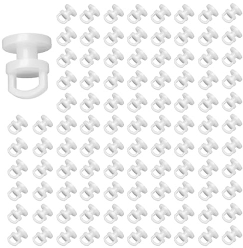 JYNXOR 100 Deslizadores de Cortina para Rieles - Ganchos de Pliegues para Cortinas, Instalación Fácil, Ideal para Hogar y Oficina