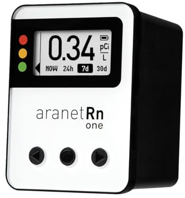 Aranet Radon One Home Radon Detector, Results Every 10 Minutes (White)
