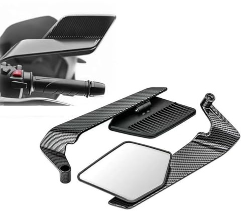 Moto Specchietto Retrovisore per XADV 750 NC750X/S,Sinistra Lato Destro Rotazione Accessori Moto Manubrio End Specchi,B-Carbon