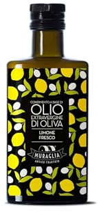 Frantoio Muraglia, Glass Bottle with Extra Virgin Olive Oil, Lemon Aromatic 200ml