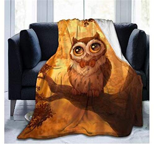 FANSU Kuscheldecke Flauschig Decke Flanell Fleecedecke XL 150x200cm Sofadecke Tagesdecke Blanket 3D Eule Vier Jahreszeiten Weich Deckeldecke Wohndecke Für Bett Sofa Schlafzimmer Büro