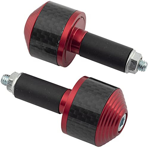 Set Bilancieri Contrappesi Stabilizzatori Manubrio Moto Scooter Alluminio Rosso