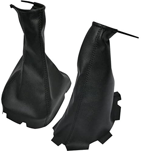 Aerzetix - C59096 - Cuffia soffietto per leva del cambio e freno a mano - compatibile con Chevrolet Aveo a partire dal 2004 e Daewoo Kalos a partire dal 2004 - colore: nero - in pelle sintetica